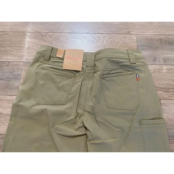 Simms Windrift Mens 40x32 Outdoor Stretch Fishing Hiking Pant Bay Leaf Olive